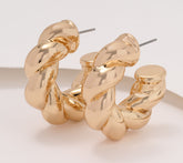 Joan Rivers Goldtone Twisted Braid Hoop, 1-3/8"